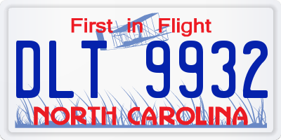 NC license plate DLT9932