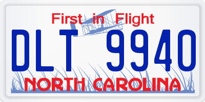 NC license plate DLT9940