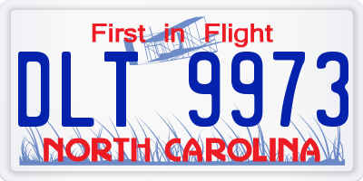 NC license plate DLT9973