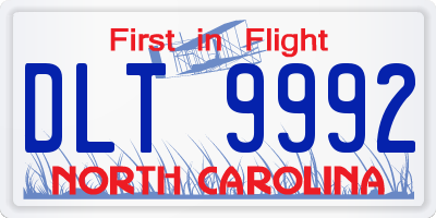 NC license plate DLT9992