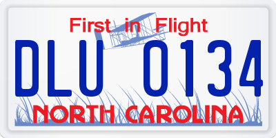 NC license plate DLU0134