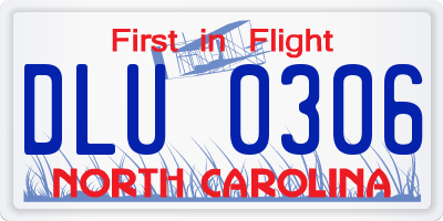 NC license plate DLU0306