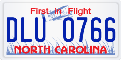 NC license plate DLU0766