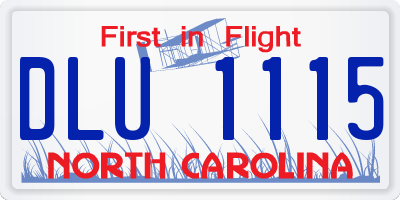 NC license plate DLU1115