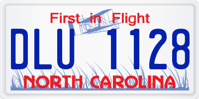 NC license plate DLU1128