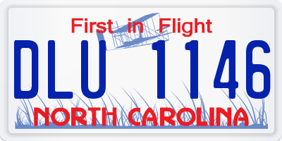 NC license plate DLU1146