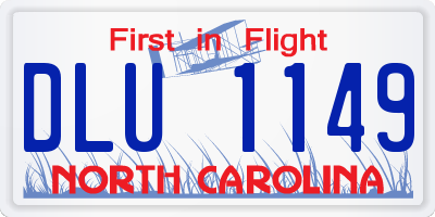 NC license plate DLU1149