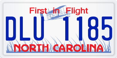 NC license plate DLU1185