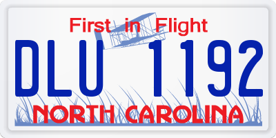 NC license plate DLU1192