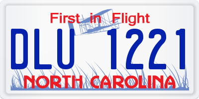 NC license plate DLU1221
