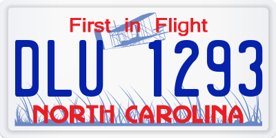 NC license plate DLU1293