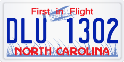 NC license plate DLU1302