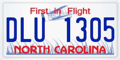 NC license plate DLU1305
