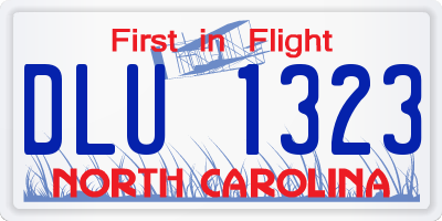 NC license plate DLU1323