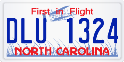 NC license plate DLU1324