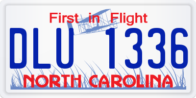 NC license plate DLU1336