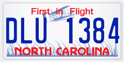 NC license plate DLU1384