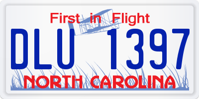 NC license plate DLU1397