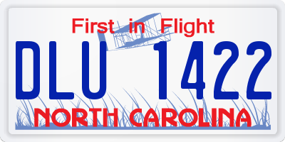 NC license plate DLU1422