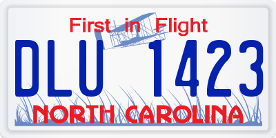 NC license plate DLU1423