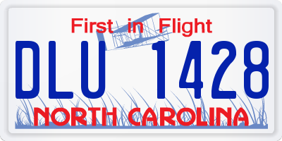 NC license plate DLU1428