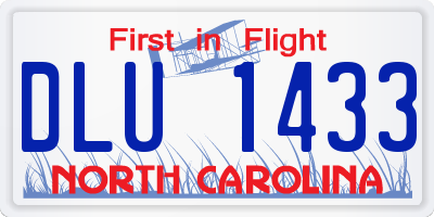 NC license plate DLU1433
