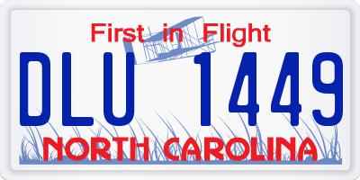 NC license plate DLU1449