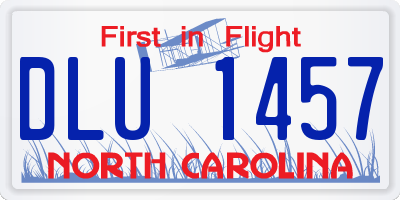 NC license plate DLU1457