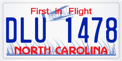 NC license plate DLU1478