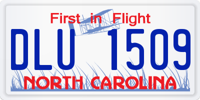 NC license plate DLU1509