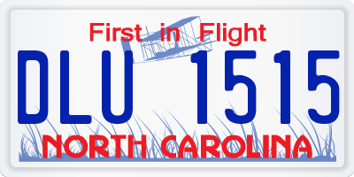 NC license plate DLU1515