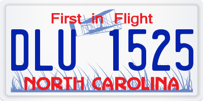 NC license plate DLU1525