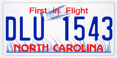 NC license plate DLU1543