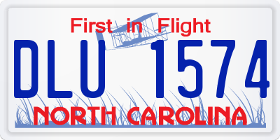 NC license plate DLU1574