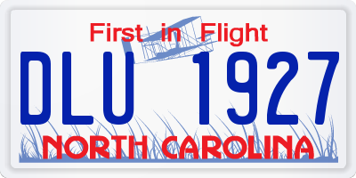 NC license plate DLU1927