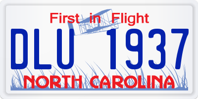 NC license plate DLU1937