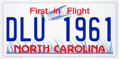NC license plate DLU1961