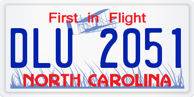 NC license plate DLU2051