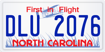 NC license plate DLU2076