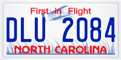 NC license plate DLU2084