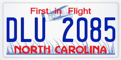 NC license plate DLU2085