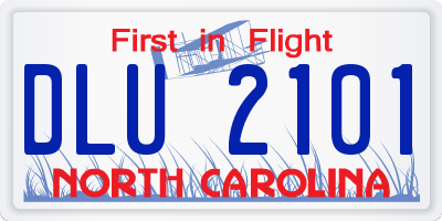 NC license plate DLU2101