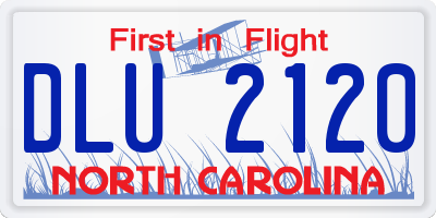 NC license plate DLU2120
