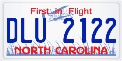 NC license plate DLU2122