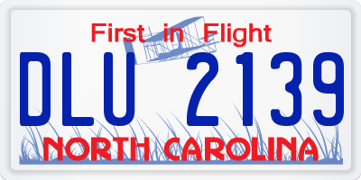 NC license plate DLU2139