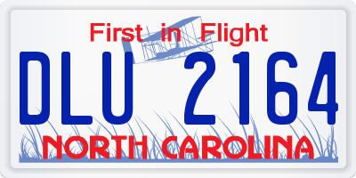 NC license plate DLU2164