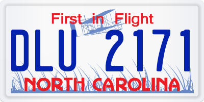 NC license plate DLU2171