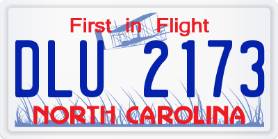 NC license plate DLU2173
