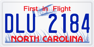 NC license plate DLU2184