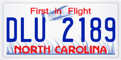 NC license plate DLU2189
